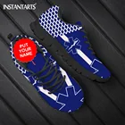 Женские кроссовки INSTANTARTS, весенне-летние повседневные туфли на плоской подошве, с сине-белыми вставками и логотипом EMS