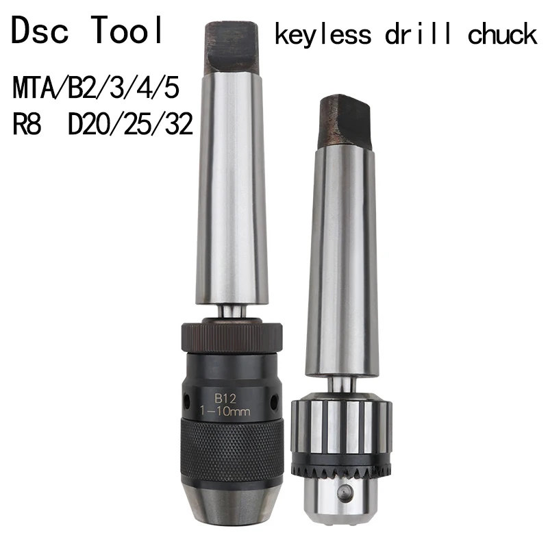

High quality B10 B12 B16 B18 B22 chuck collet JT6 chuck Self Tighten Keyless Drill Chuck for drilling machine Taper Drill Chuck