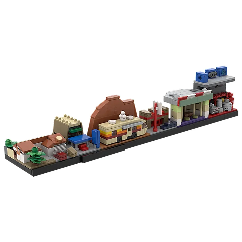 Buildmoc Ideas Back to the Future Breaking Bad City Skyline architemoc креативная модель Street View строительные