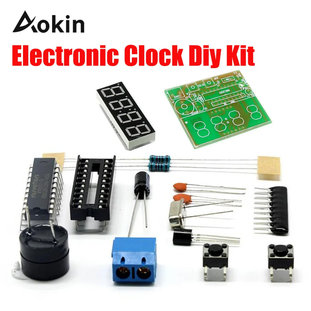 Цифровой светодиодный Дисплей 4 биты электронные часы производственный комплект