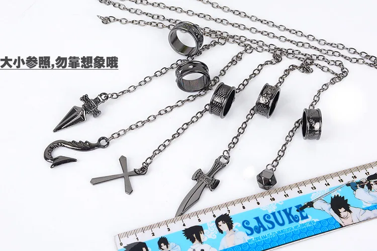 

High QUALITY Cartoon Hunter x Hunter Kurapika cosplay costume prop metal ring Accessories alloy fashion pendant chain figerrings