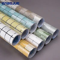 waterproof mosaic wall papers self adhesive aluminum foil kitchen high temperature oil proof wall stickers bathroom tile sticker