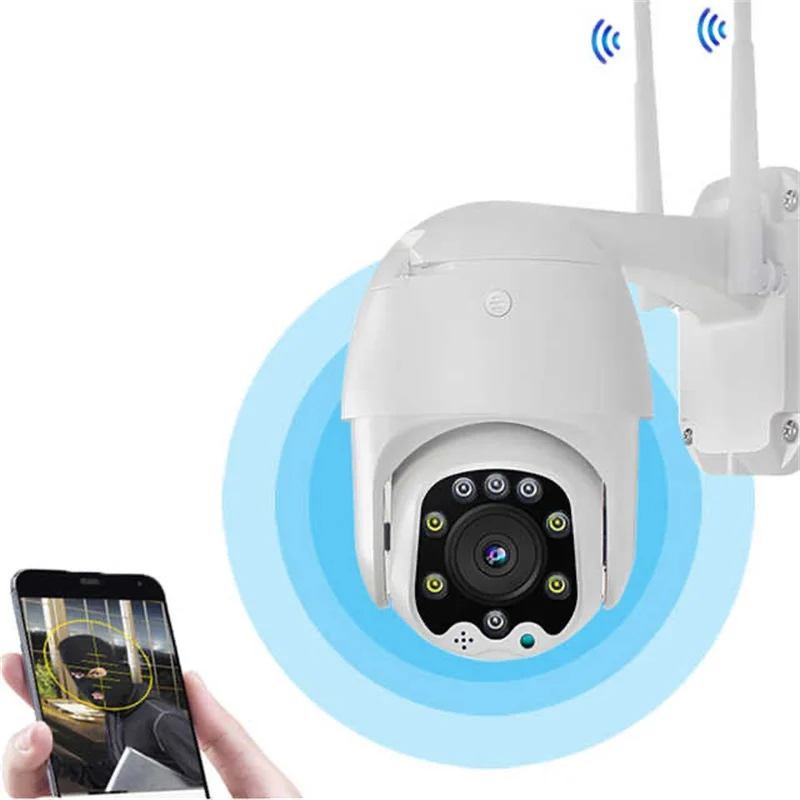 Бесплатная доставка 5X оптический зум 1080P Беспроводная PTZ IP камера скоростная