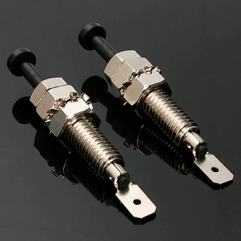 

2Pcs Car Hood Pin Switche Universal Engine Car Auto Trunk Bonnet Door Jamb Pin Switch Adjustable Bonnet Alarm Light Hood Screw