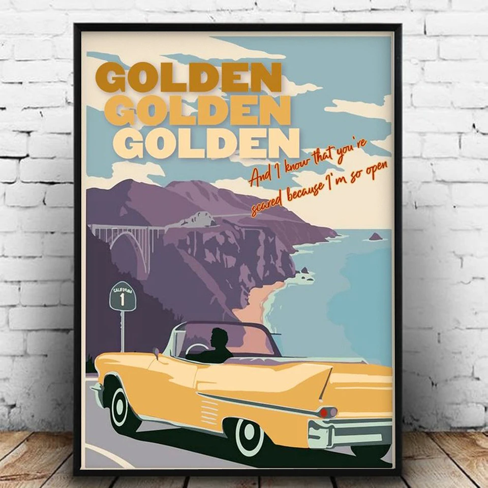 

Винтажная Золотая Картина на холсте «You Are So Golden»