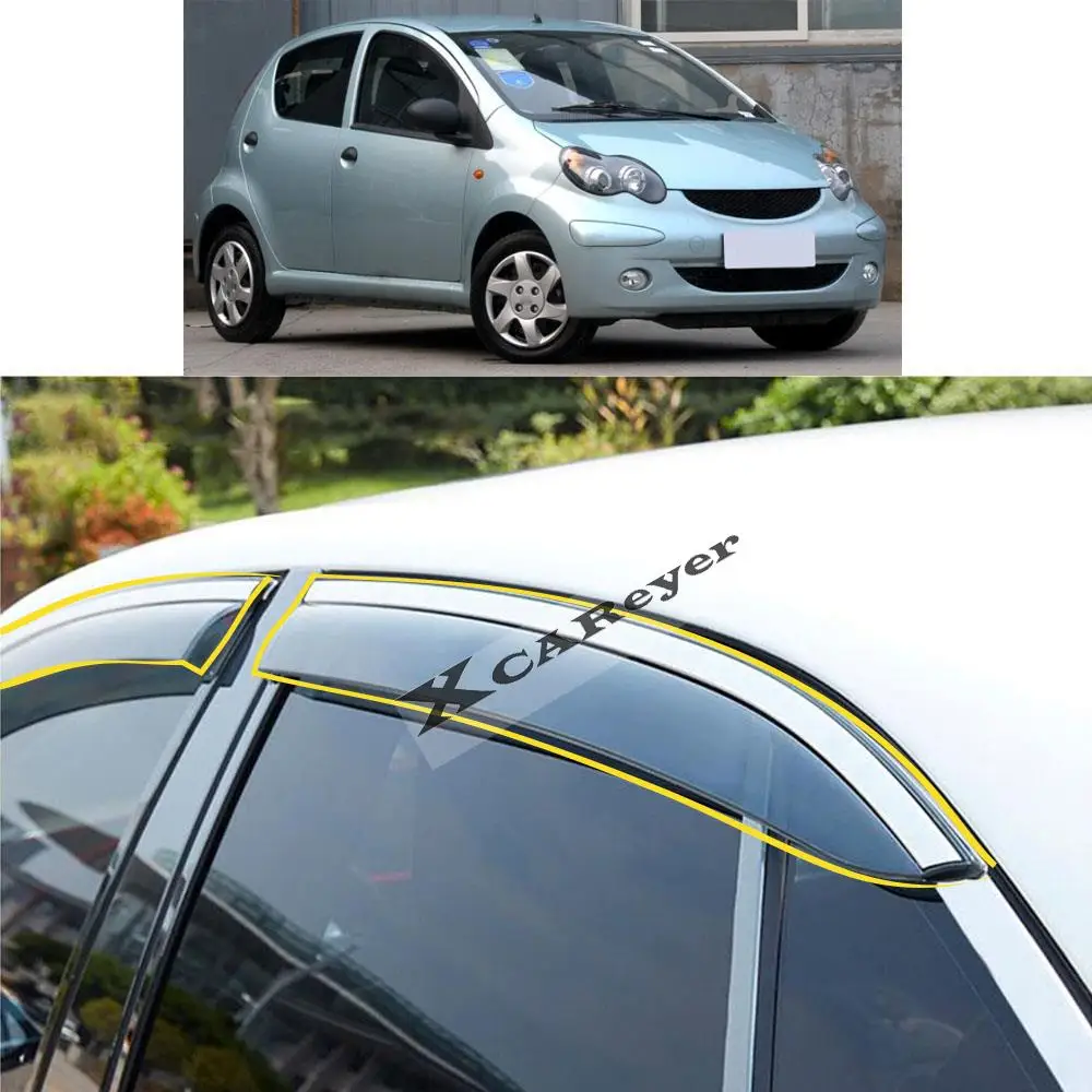

For BYD F0 2008 2009 2010 2011 2012 2013 2014 Car Body Styling Sticker Plastic Window Glass Wind Visor Rain/Sun Guard Vent Parts