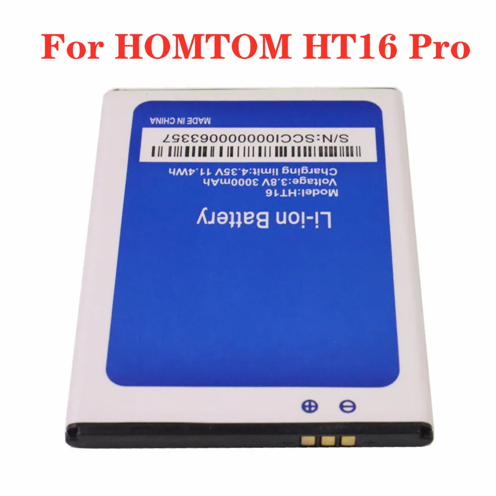 

For HOMTOM HT16S HT16 Pro HT16Pro Battery 3000mAh Long Standby Time HT 16S Mobile Phone Replacement Battery