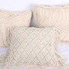 Наволочка для подушки в стиле бохо, хлопковая, льняная, макраме, наволочка ручной работы, наволочка для подушки, чехол для подушки на диван-кровать для дома, Декор