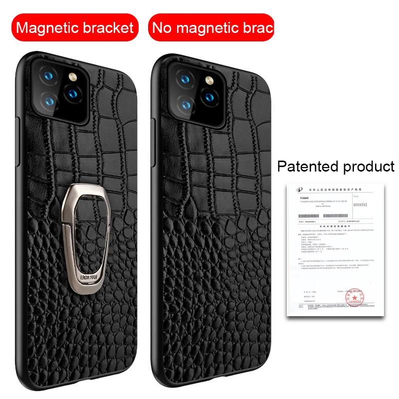 Чехол для телефона из натуральной кожи для iPhone 11 11 Pro 11 Pro Max X XS max XR 7 8 plus 6 6s 7 plus SE Магнитная подставка Роскошный чехол