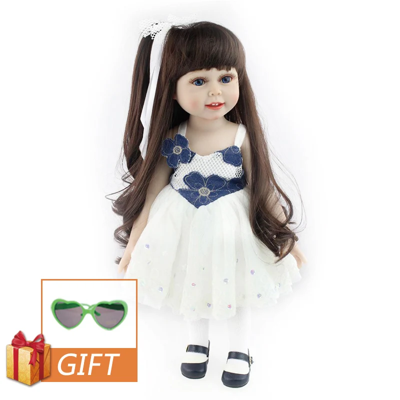 C065 NPK 18 дюймов Кукла ручной работы Reborn Baby Dolls полностью силиконовая Реалистичная кукла принцессы реалистичный резиновый игрушка для детей подарок на день рождения - Цвет: C065