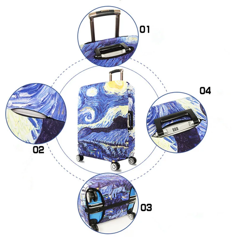 Thicker Fashion Travel on Road Luggage Suitcase Protective Cover Trolley Case Luggage Dust Cover Travel Accessories For 18-32in