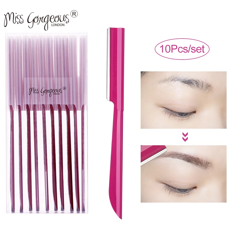 Бренд Miss Gorgeous 10 шт. триммер для бровей Набор лица бритвы волос инструмент