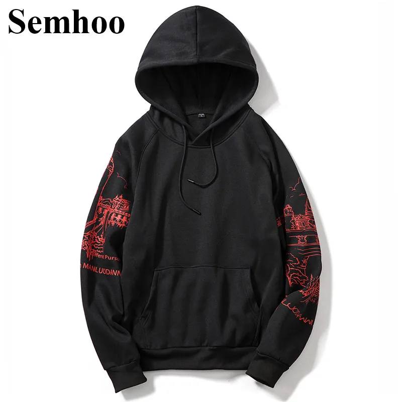 

2019 Men's Jacket Hip Hop Loose Long-sleeved Sweatershirt Hoodie Fashion Printed Cotton Sports Clothing Men's Plus Size S---2XL