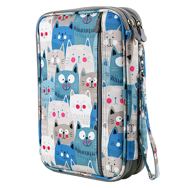 192 слотов большой емкости Пенал Органайзер сумка для косметики цветной карандаш