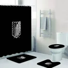 Занавеска для душа, в стиле аниме атака на постер