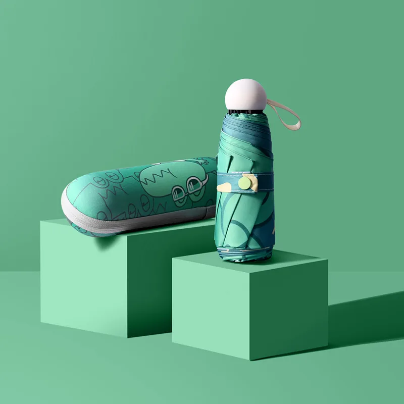 

Новый автоматический зонт от дождя, женские милые складные зонты с крокодиловым узором, ветрозащитные черные антибликовые зонты для девуше...