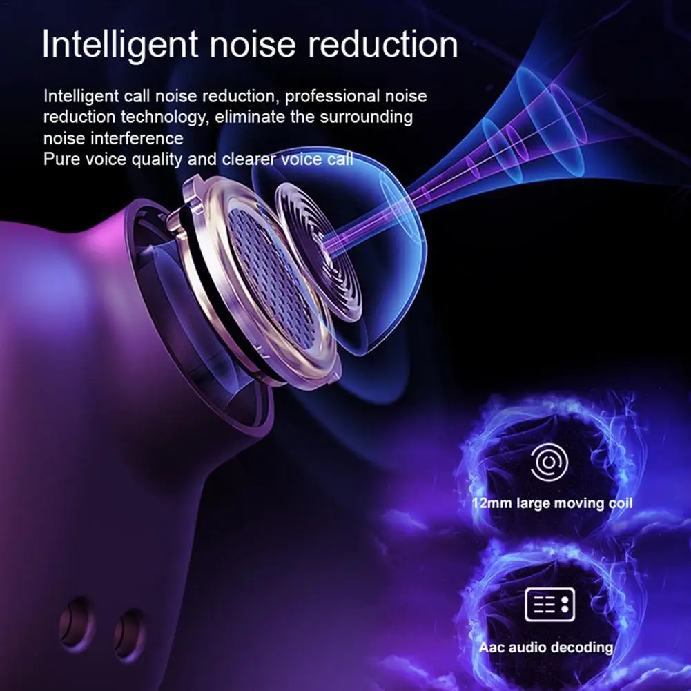 TWS Wireless Earphone Black Bluetooth 5.1 Game Headset Support HFP HSP A2DP AVRCP Noise-canceling Headphones Dropshipping | Электроника