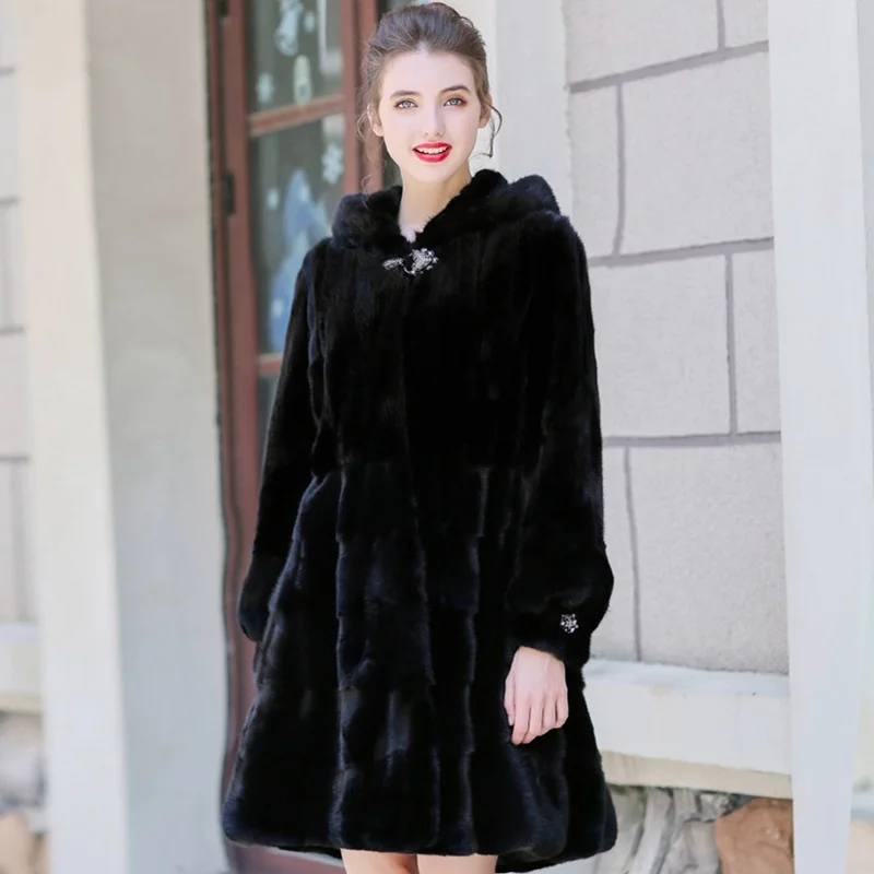 Женская зимняя длинная куртка с капюшоном размеры до 5XL|Шубы и дубленки| |