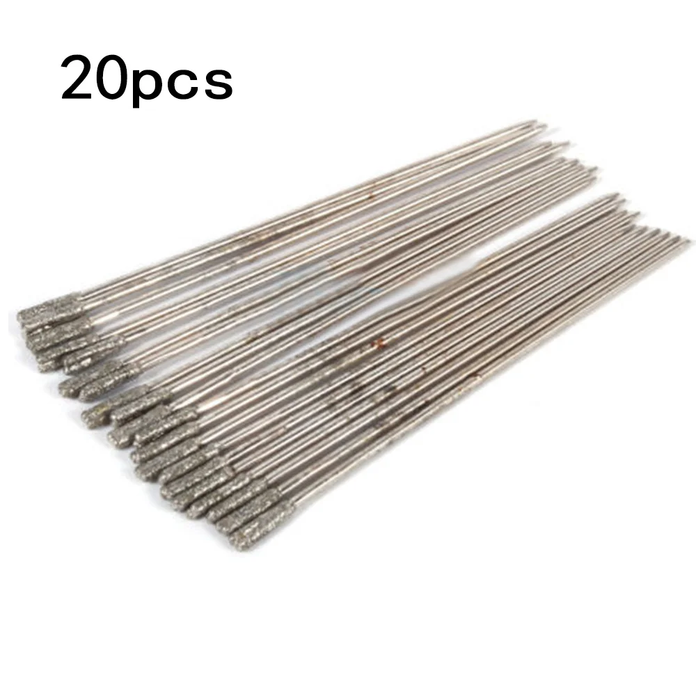 

20PCS Lapidary Drill Bits 1mm Diamond Drill Bit For Glass Tile Ceramic Jewelry Agate Hole Drill Tool 0.6mm Shank Glass Drill Bit