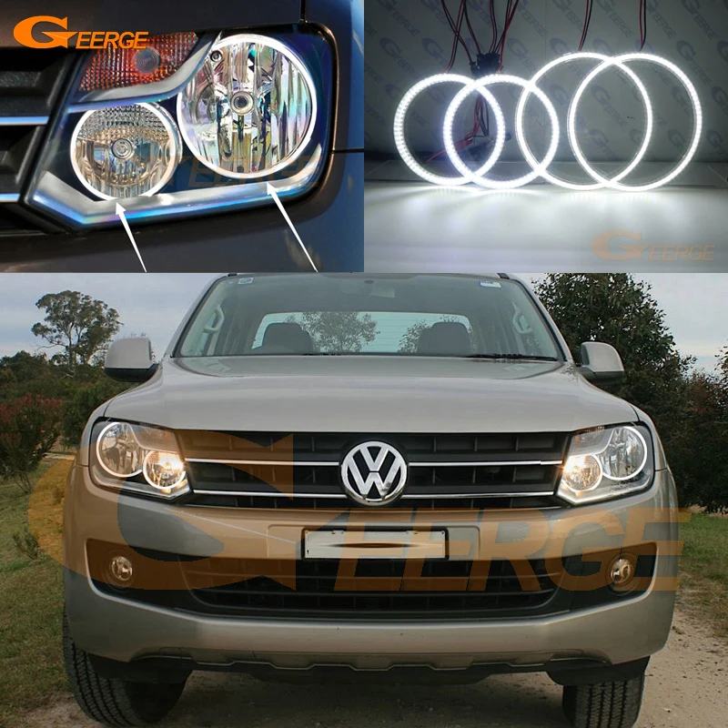 Для Volkswagen VW Amarok 2010 2011 2012 2013 2014 2015 2016 ультра яркий SMD СВЕТОДИОДНЫЙ ангельские глазки