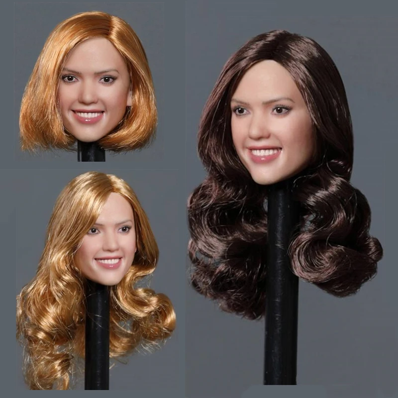 1/6 масштаб женская фигура улыбка Красота Девушка голова лепить для 12 дюймов