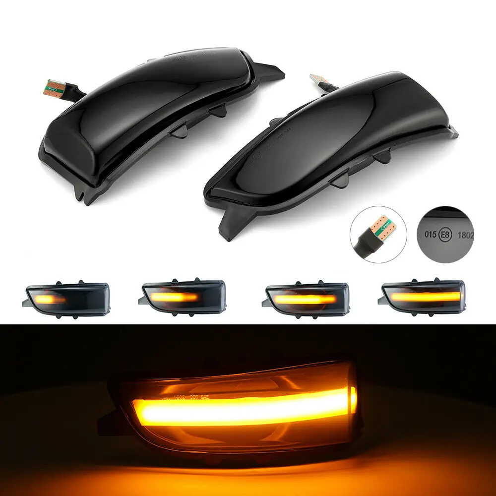

2pcs Side Mirror Sequential Lights Accessory Water Flowing Dynamic Turn Signals