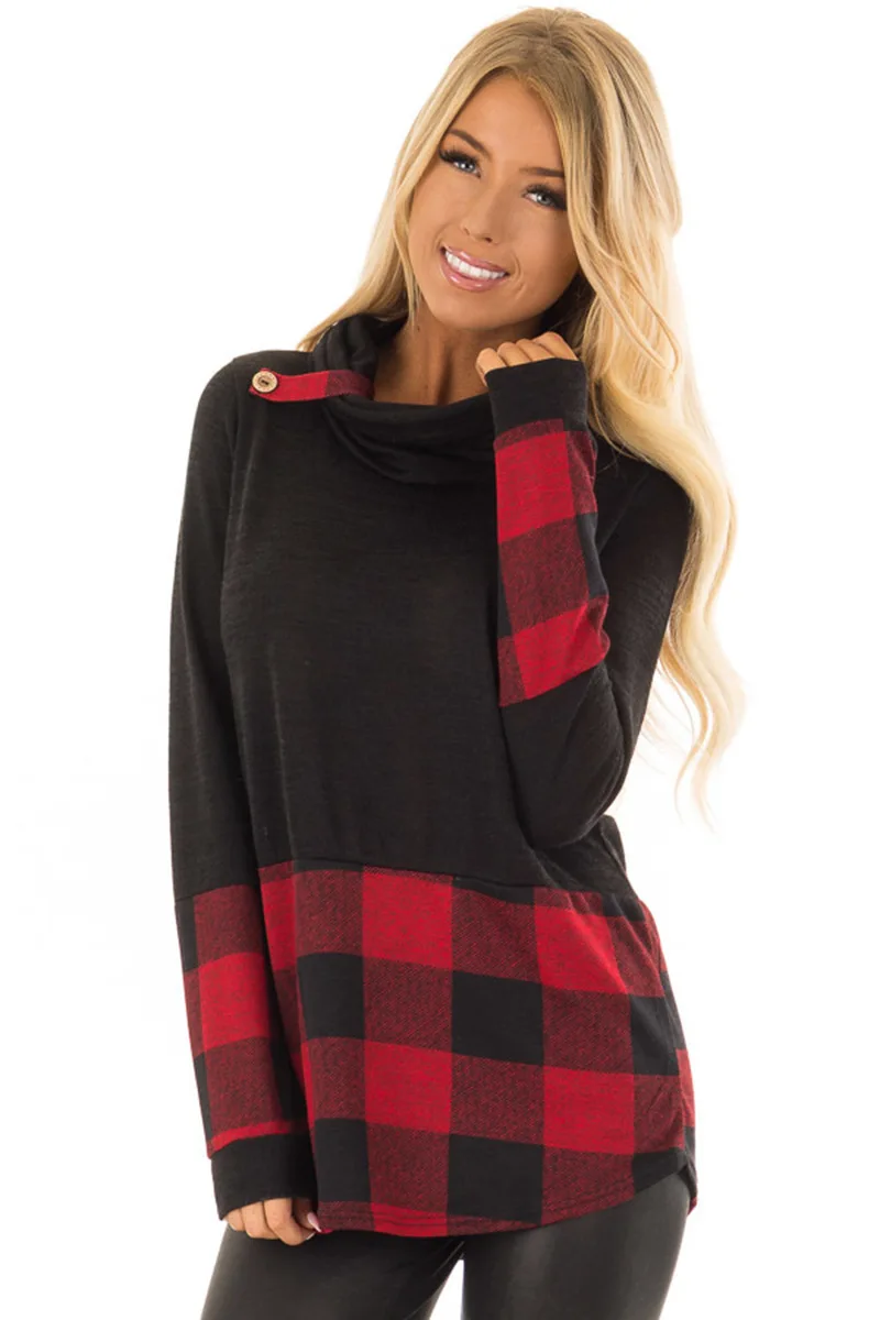 Демисезонная толстовка с капюшоном и Для женщин одежды в клетку стиле пэчворк