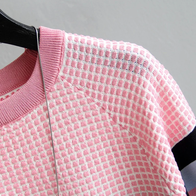 Женский винтажный свитер в полоску Повседневный пуловер с круглым вырезом и