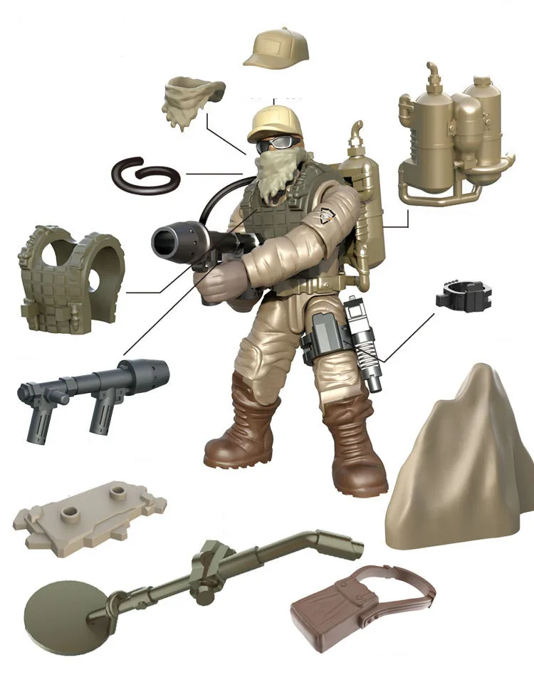 6 шт. Детский конструктор Вторая мировая война | Игрушки и хобби