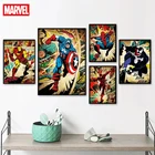 Картина из мультфильма супергерой на холсте, настенный постер с изображением героев мультфильма Marvel, для спальни, украшение для дома