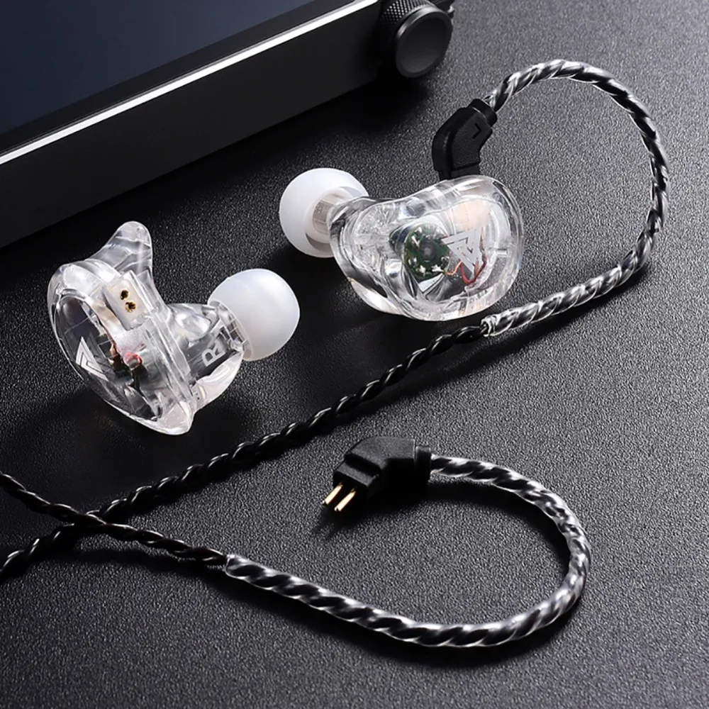 Новое прибытие QKZ VK1 HIFI тяжелый бас шумоподавление Стерео Съемный проводной наушник-вкладыш