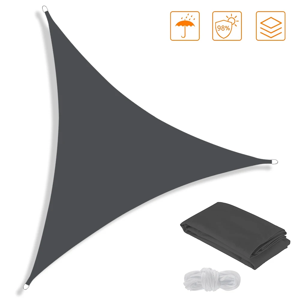 

Waterproof Sun Shelter Triangle Sunshade Protection Outdoor Canopy Garden Patio Pool Shade Sail Awning Camping Shade Cloth Large