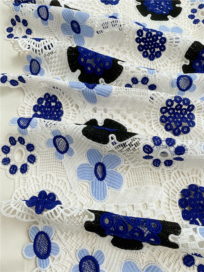 100% полиэстер женские платья свадебные африканская вышивка шнур гипюр красивые