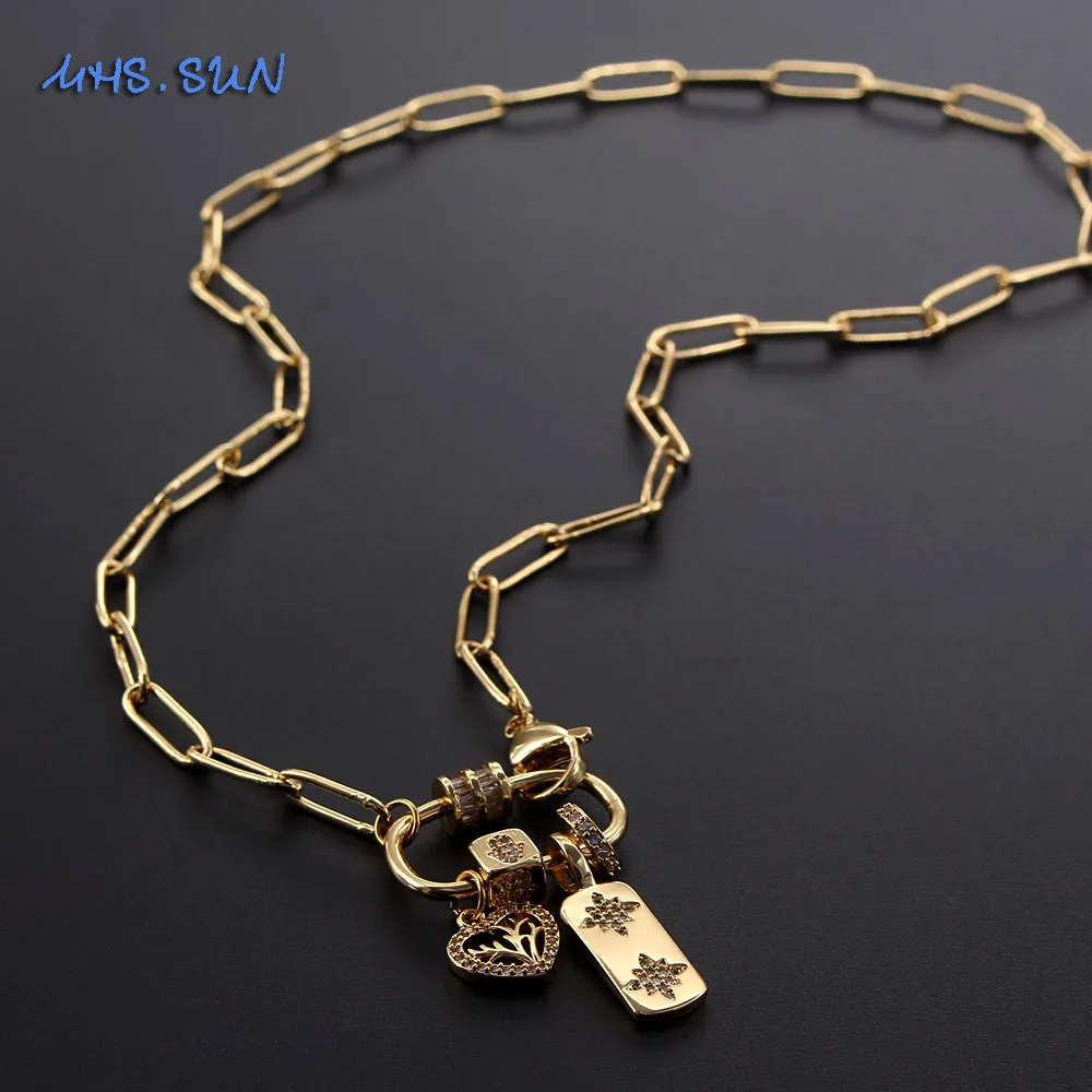 MHS.SUN женское модное ожерелье-цепочка с подвеской геометрической формы винтажное
