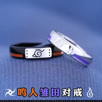 japan ninja anime uzumaki hyga hinata cosplay s925 sterling silver men women unisex couple finger ring adjustable jewelry gifts