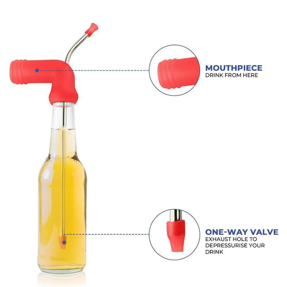 

Beer Snorkel Straw Beer Bong Funnel Slammer Double Snorkel Drinking Beer Festivals Party Dispenser Bar Tools