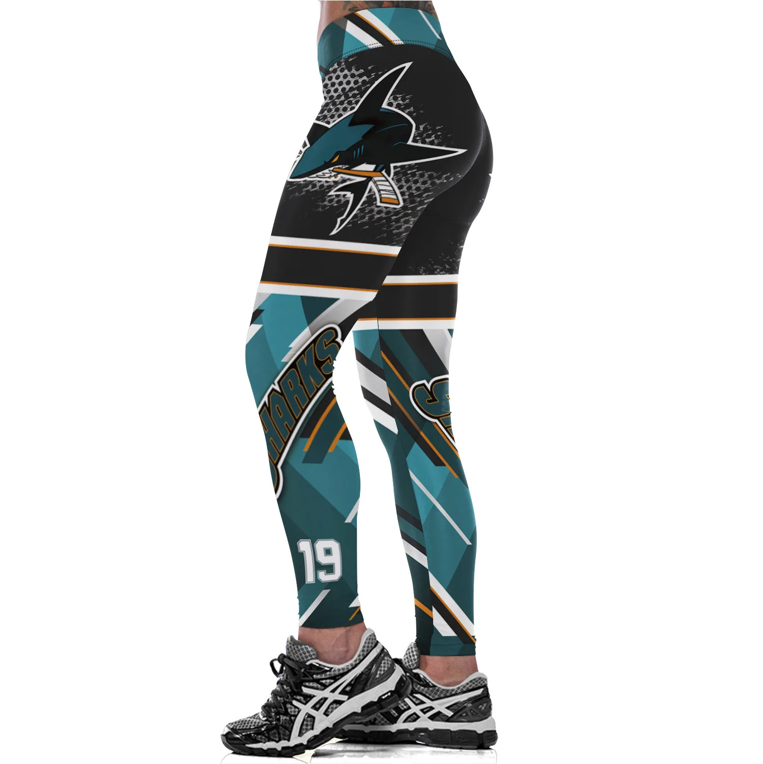 Европа и США Цифровая печать Американский регби команда мода Высокая талия тело