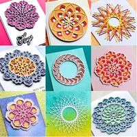 2021 new round frame layered metal cutting dies for diy craft making circle greeting card and paper scrapbooking no clear stamps