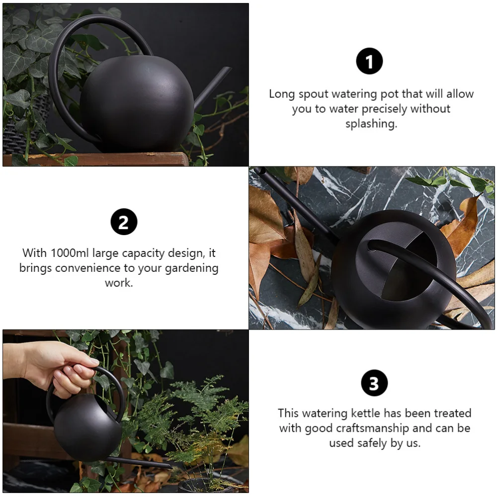 

1pc 1000ml Long Spout Watering Pot Home Watering Kettle Garden Watering Tool