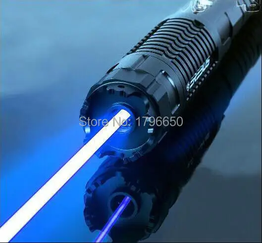 

High Power Military 500000m 500w 450nm Blue Laser Pointer Flashlight Light Burning match/dry wood/black/burn cigarettes Hunting