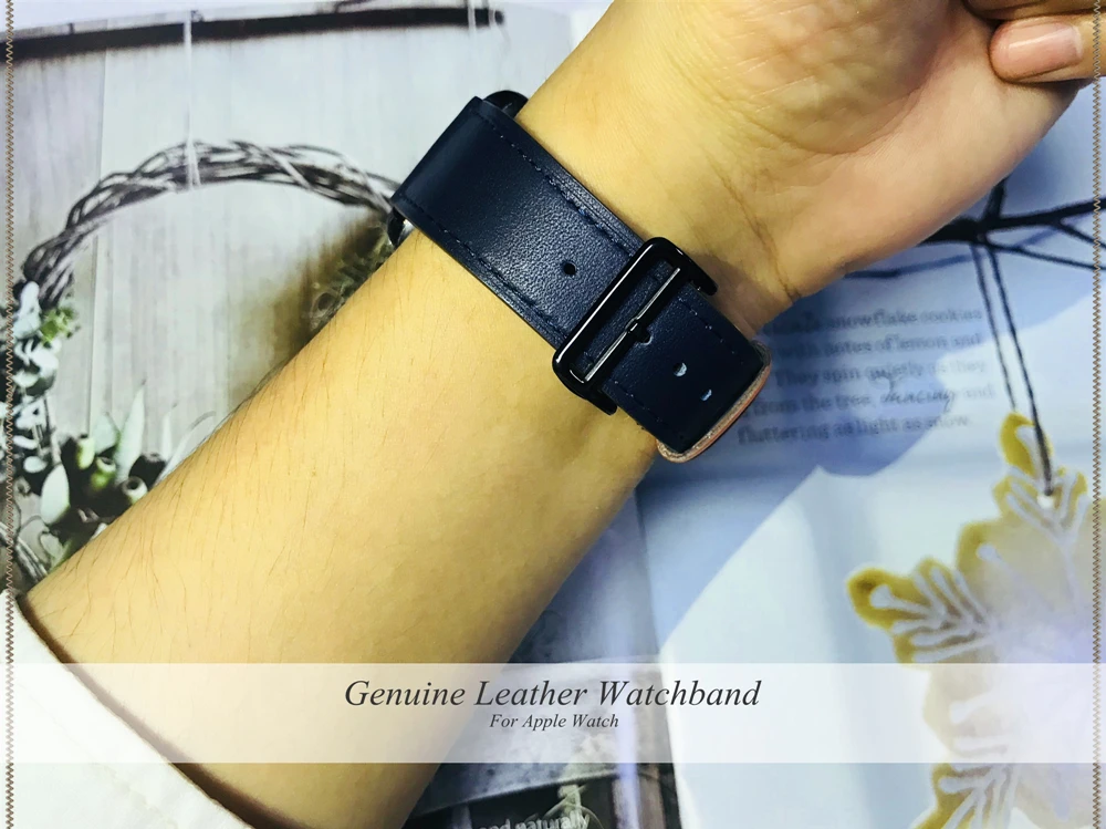 Herm логотип на ремешке с застежкой для Apple Watch Series 5 4 3 2 1 44 мм 40 мм 42/38 мм кожаный ремешок для iwatch