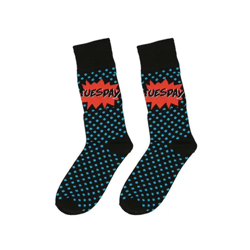 2020 5 пар мужские хип хоп хлопковые носки до середины икры забавные Week с
