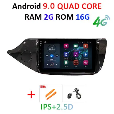 DSP Android 9,0 ips 2.5D экран 4G ram 64G rom gps радио для KIA Ceed 2013 Навигация стерео аудио головное устройство без DVD - Цвет: 9.0 2G 16G IPS
