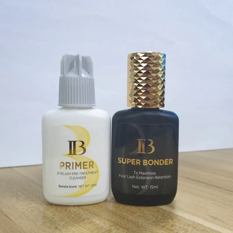 2bottles/set IB Eyelash Extension Glue Primer Premium Gel Remover Professinal Clear Eyelashes Super Bonder Adhesive Hardener | Красота и