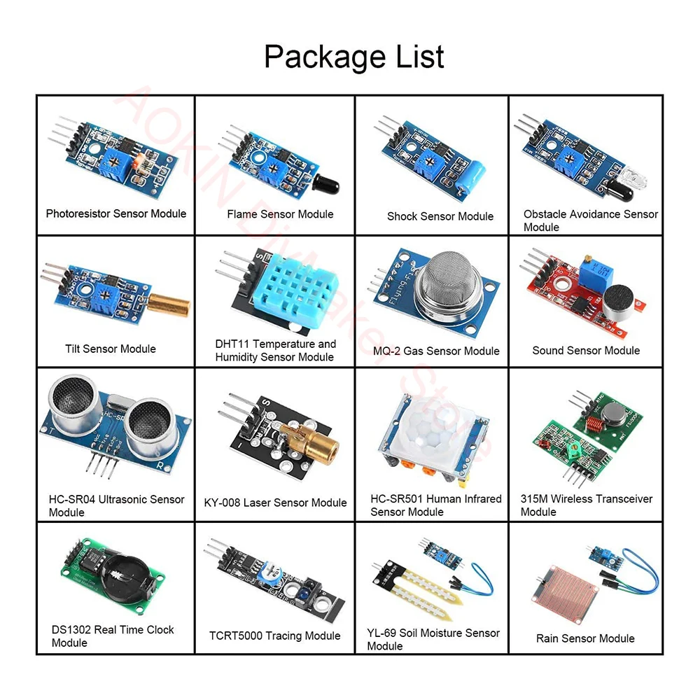Комплект модулей датчиков 16 в 1 для Arduino Raspberry Project наборы супер начинающих UNO R3