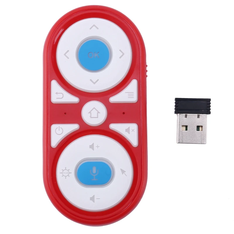Gyro Air Mouse Google Voice Microphone RGB Backlit Smart Remote Control 2.4G Rechargeable Mini on -> Беспроводная мышь с гироскопом, микрофоном Google Voice, подсветкой RGB, умным пультом дистанционного управления 2,4 ГГц, перезаряжаемая мини