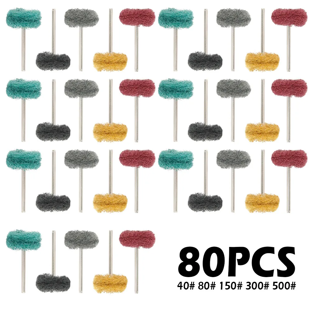 

Набор абразивных шлифовальных насадок, комплект из 80 шлифовальных насадок из нейлонового волокна, металлические неметаллические зеркальн...