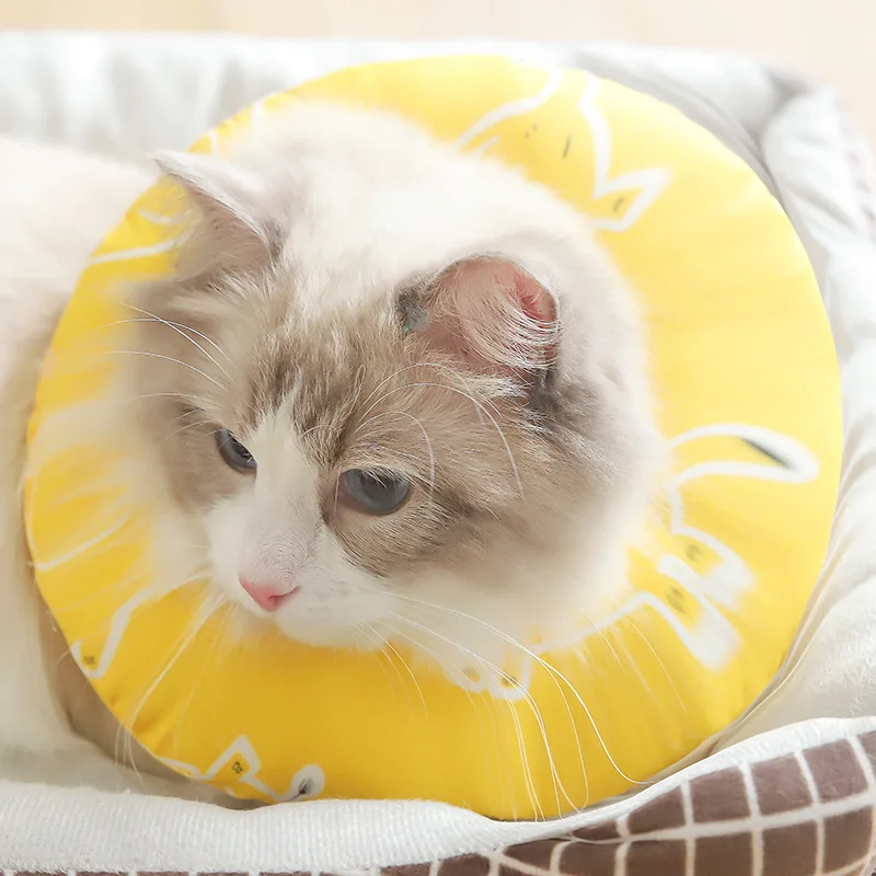 Pet Элизабет круг воротник хлопок собаки защитный царапин вырезом рубашка с