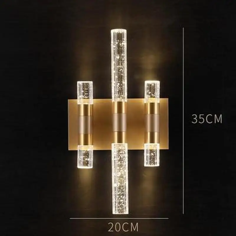 

Современный светодиодный пузырьковый Хрустальный настенный светильник для столовой прикроватный Золотой бра цвета шампанского светильник для ванной комнаты 110-240 В