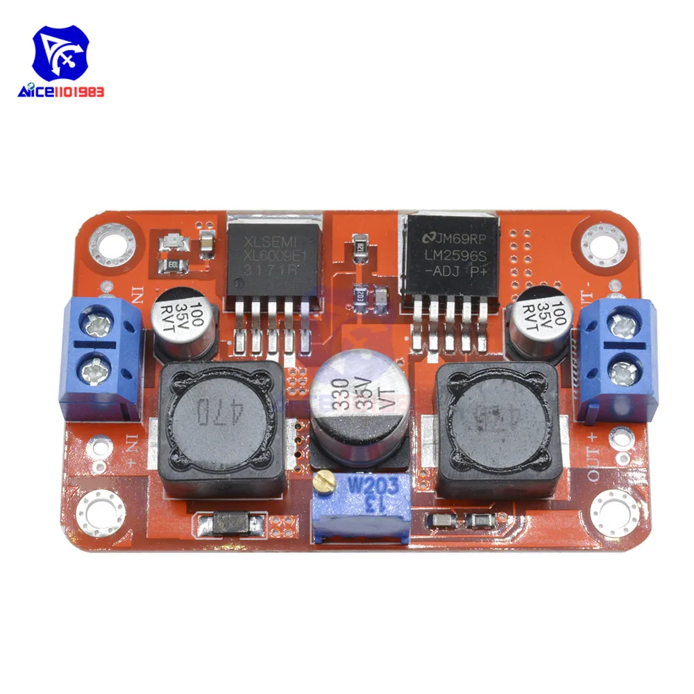 Diymore XL6009 DC 1 25 V 26V to 3 5 28V 3A понижающий повышающий преобразователь модуль питания